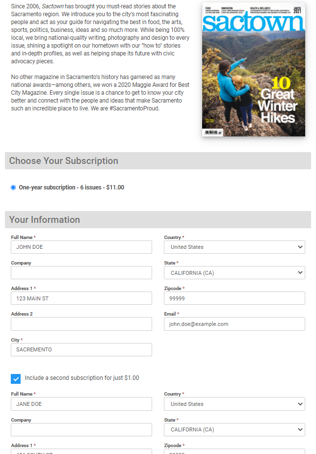 Increase subscription order size with buy one get one magazine offers